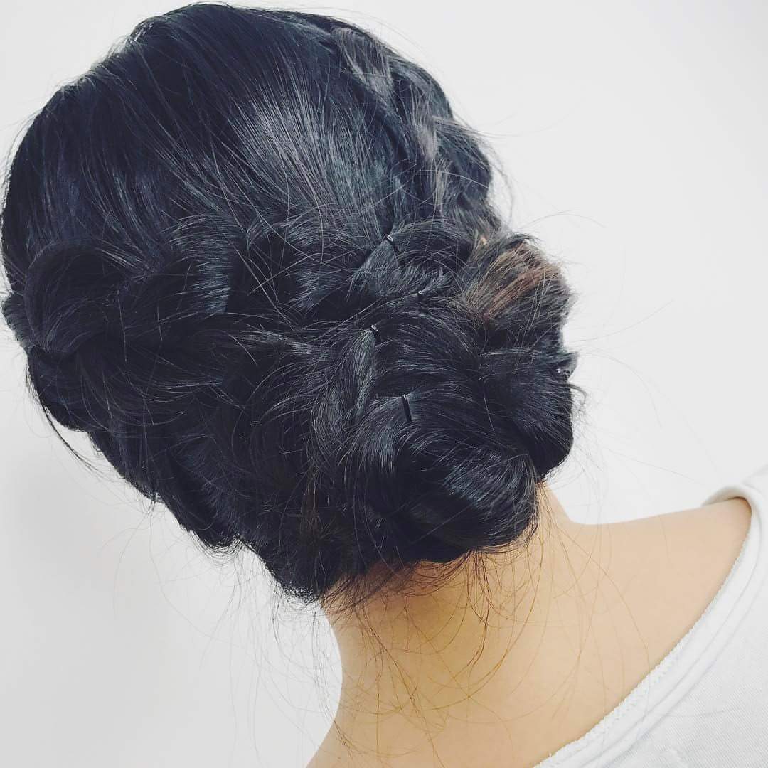 Dual Criss Cross Low Bun