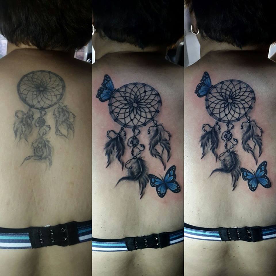 Elegant Matching Brother Lucena Tattoo on Back