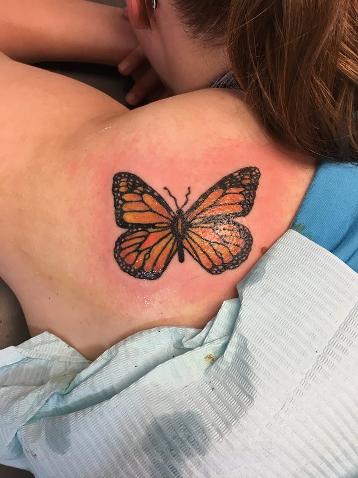 Exclusive Monarch Butterfly Bohemian Flew Tattoo