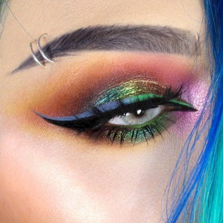 Eyebrow Double Piercing Ring Eye Makeup