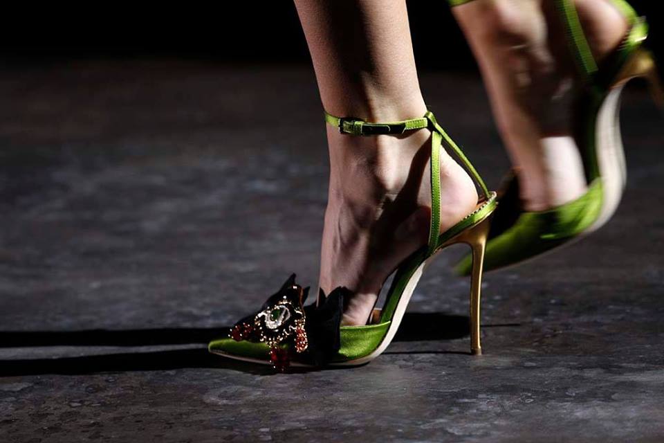 Fantasy Heels In Green With Artwork