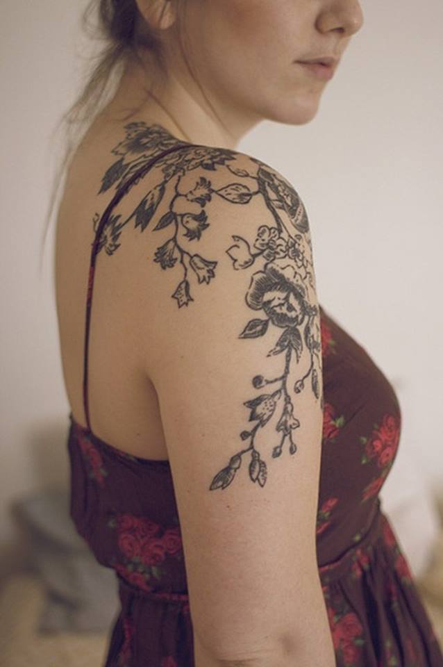 Floral Bohemian Tattoo Almost looks Like a Lace