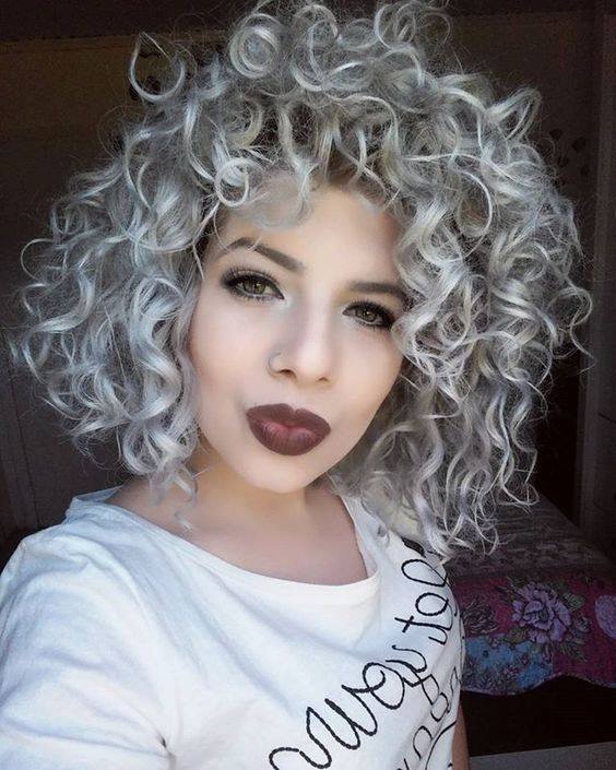 Gorgeous Short Curly Haircut in Silver