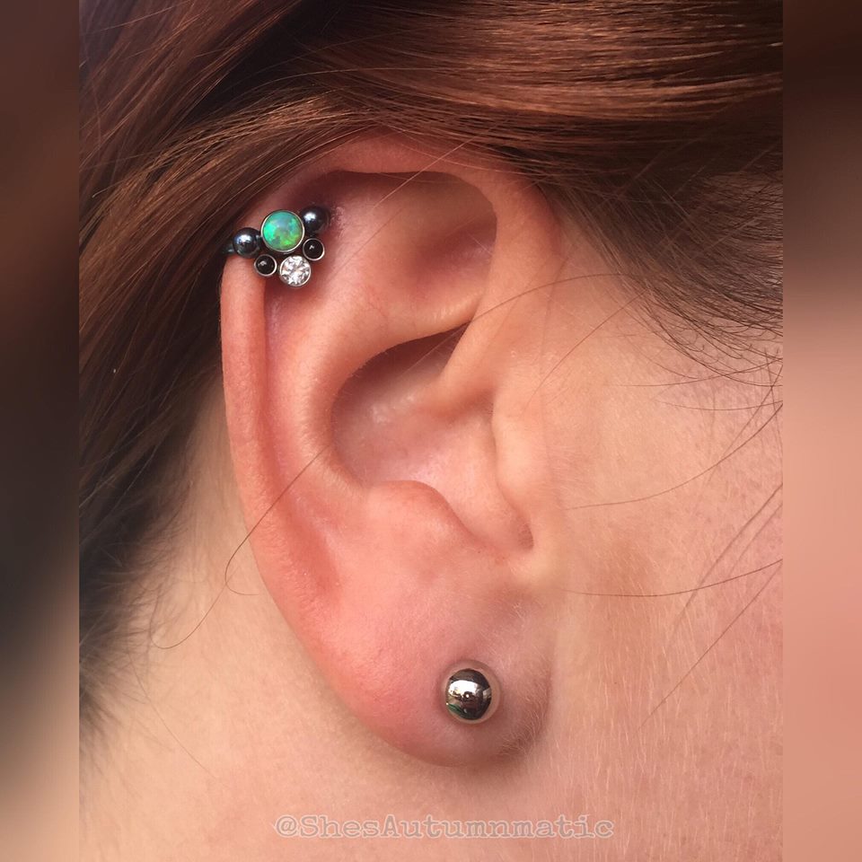 Healed Upper Ear Cartilage Piercing