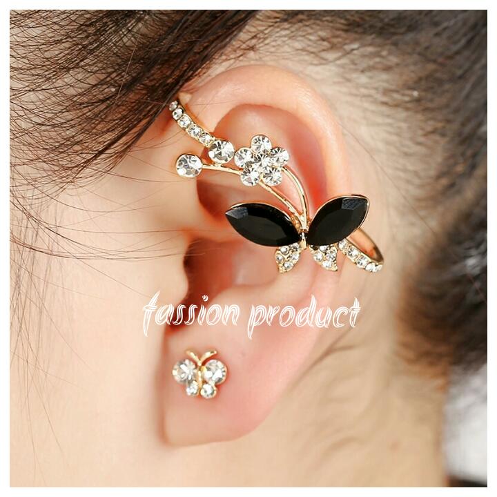 Iconic 2017 Korean Fashion Trendy Women Girl Stylish Punk Rock butterfly Ear Cuff Wrap Earring