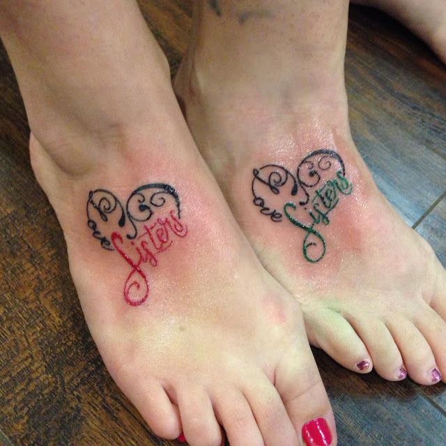 Impressive Sibling Sister Tattoos Ideas