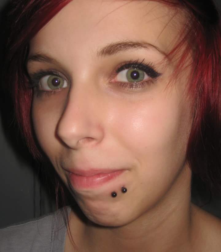 Jet Black Metal Lip Piercing