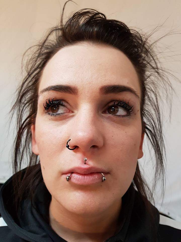 Lip and Nose Piercing