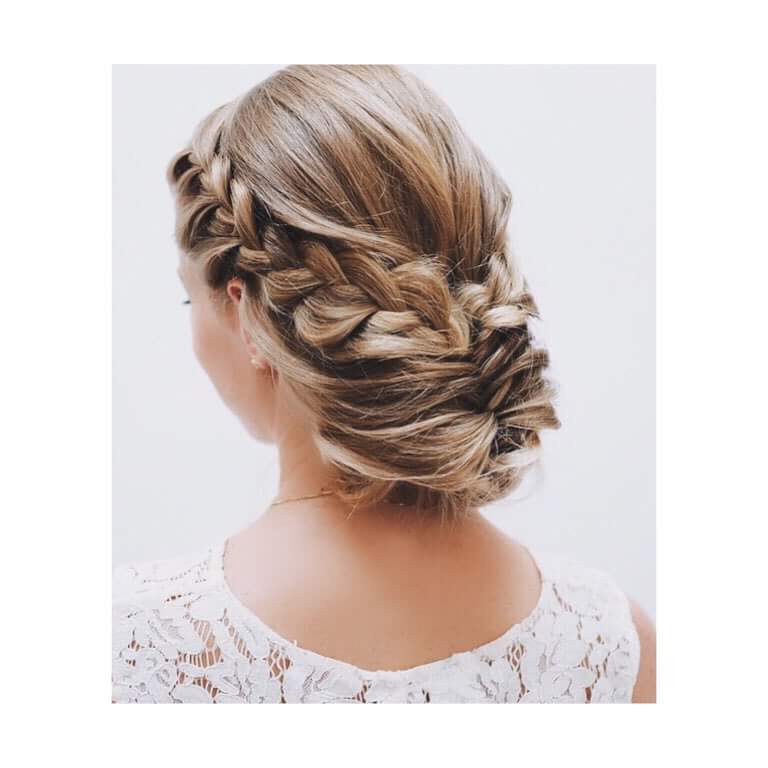 Loose Side Braid Low Bun