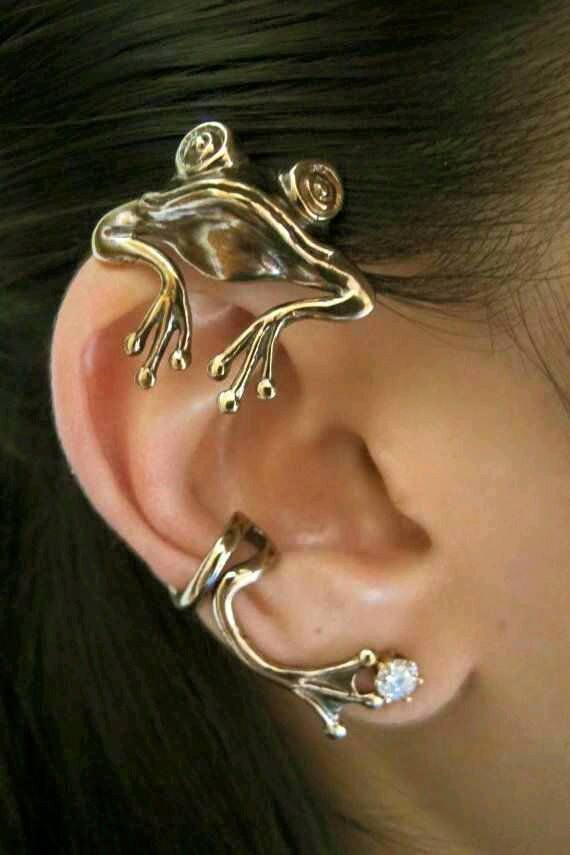 Marvellous Non - Pierced Earring Frog Cute Ear Cuff