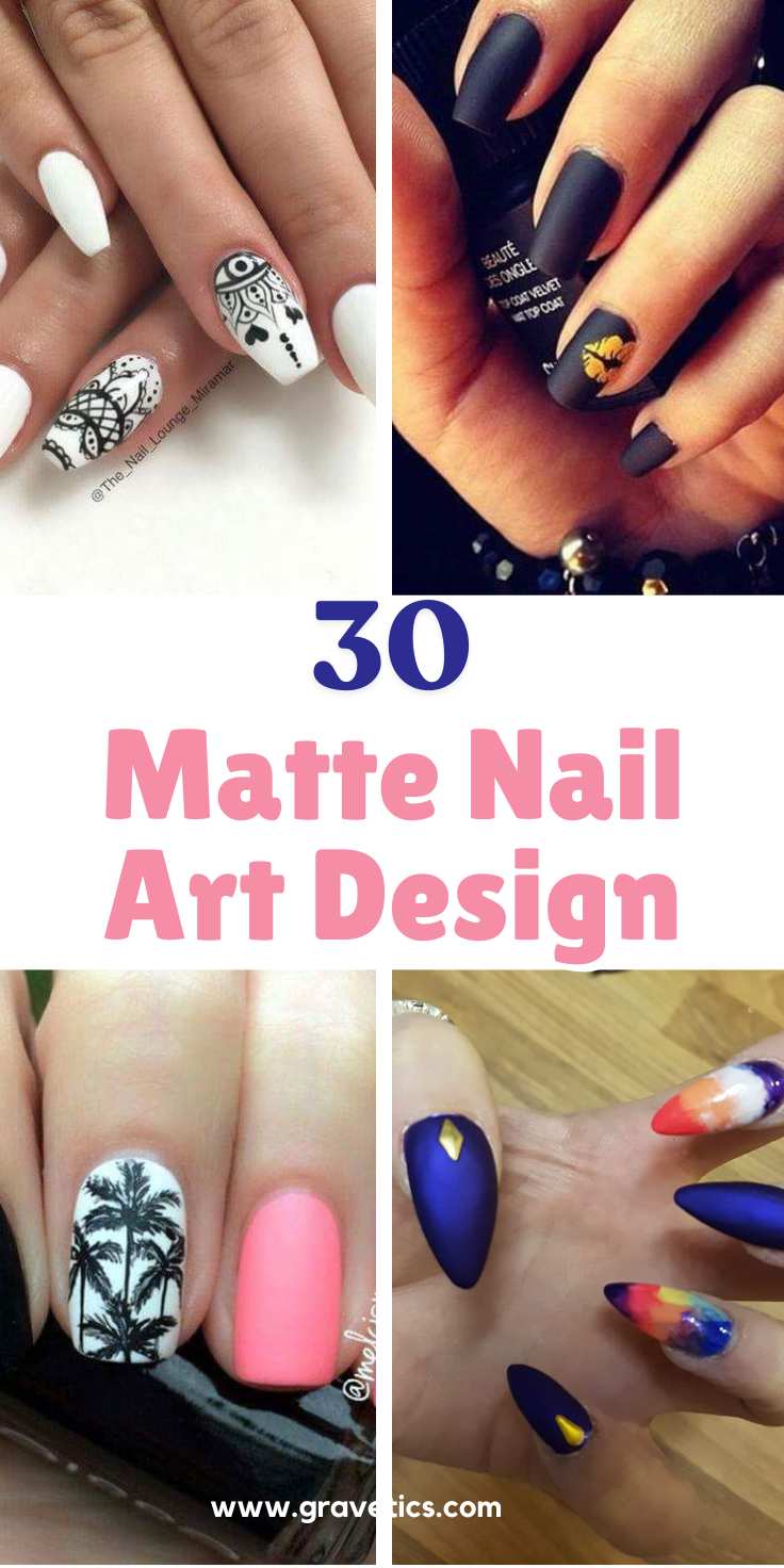 Matte Nail Art Design