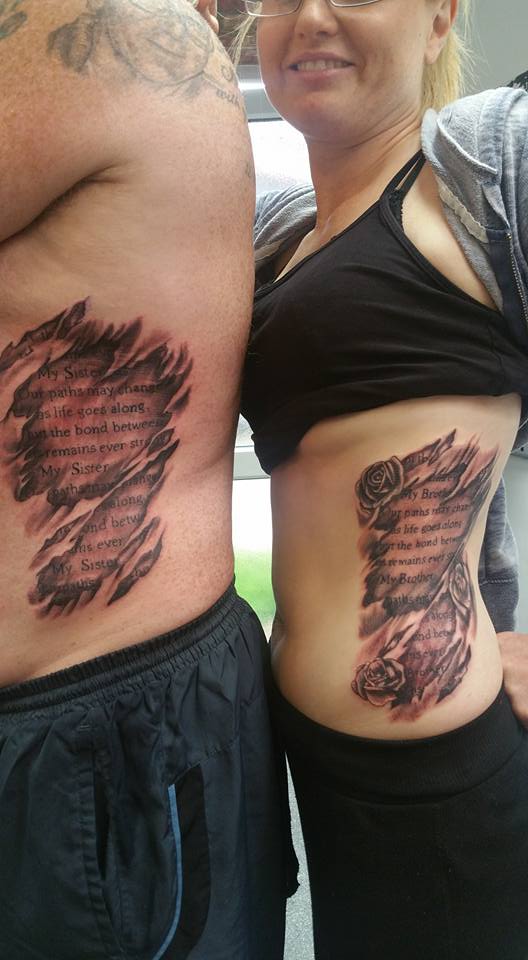 Mind blowing Brother and Sister Matching Tattoo Ideas