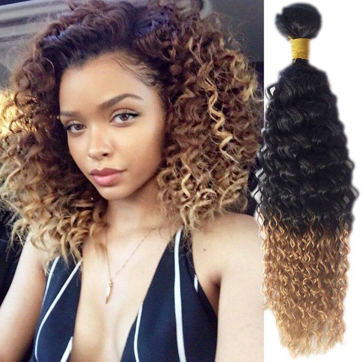 Plush Kinky Curly Ombre Hair Bientôt en Stock Pour Haircut for Short Hair