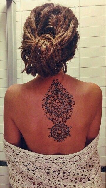 Pretty Bohemian Tattoo on Back