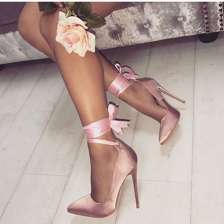 Satin Finished Pink Fancy Sandal