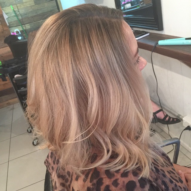 Smooth Ombre Subtel Balayage Lob Haircut