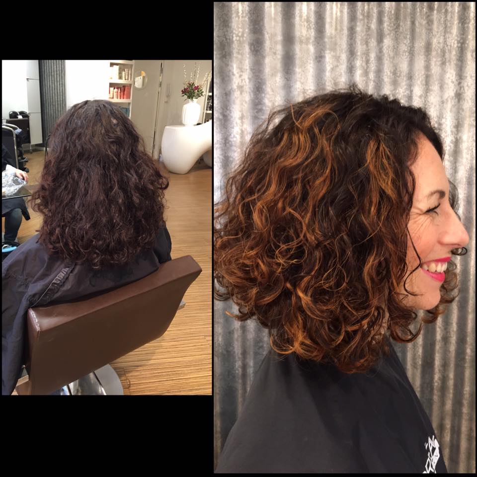 Special Chop Chop and Short Balayage on Curly Hair