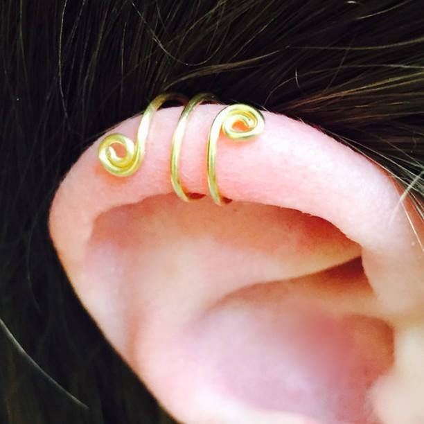 Spiral Ear Cuff Shop Link in Bio Piercing