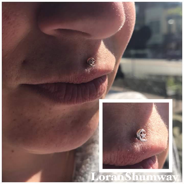 Star and Moon Jewel for the Philtrum