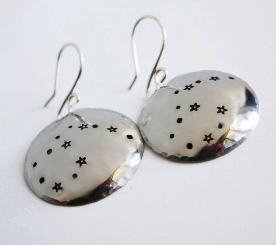 Sterling Silver Constellation Earrings