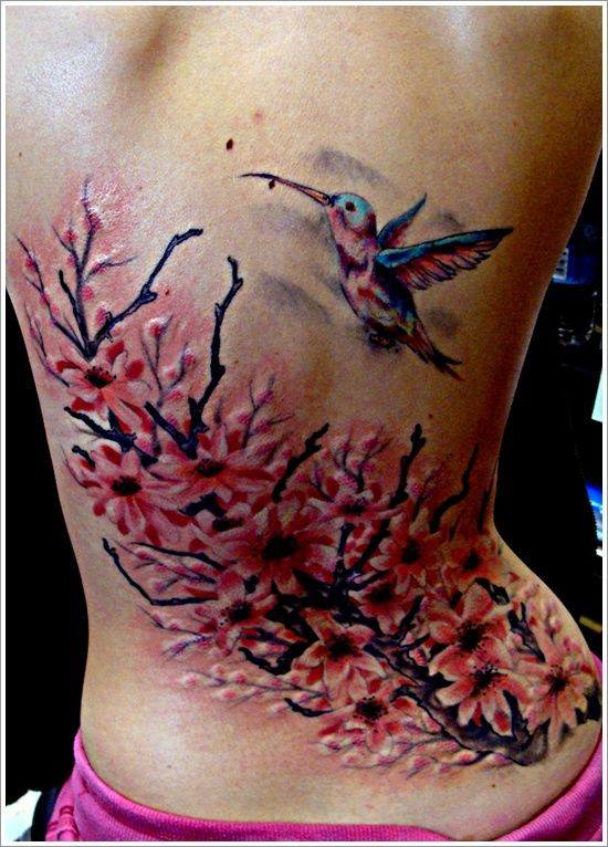 Stunning Humming Bird Tattoo Designs for Back