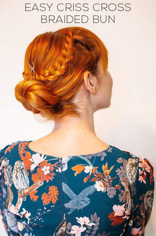 Stylish Criss Cross Braided Bun