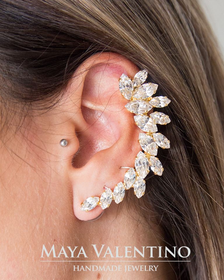 Swarovski Handmade Crystal Ear Cuff