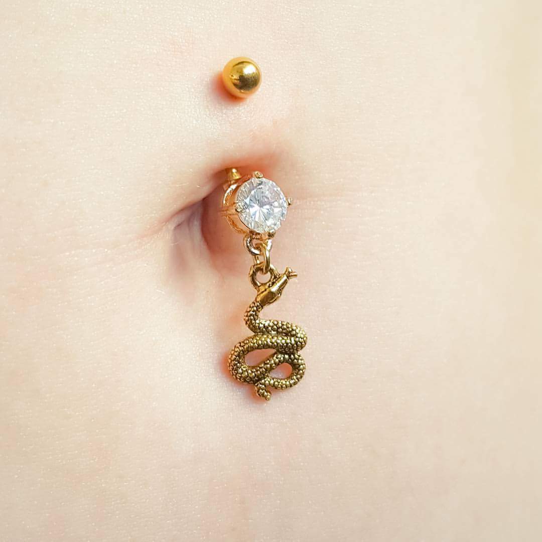 Antique Snake Design Belly Ring