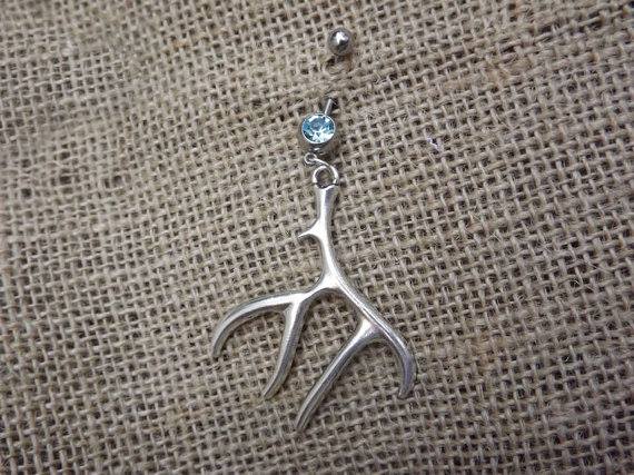 Neat fashion Antler Belly Button Ring