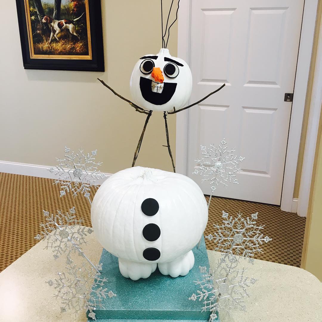 Build a Pumpkin Olaf for Winter