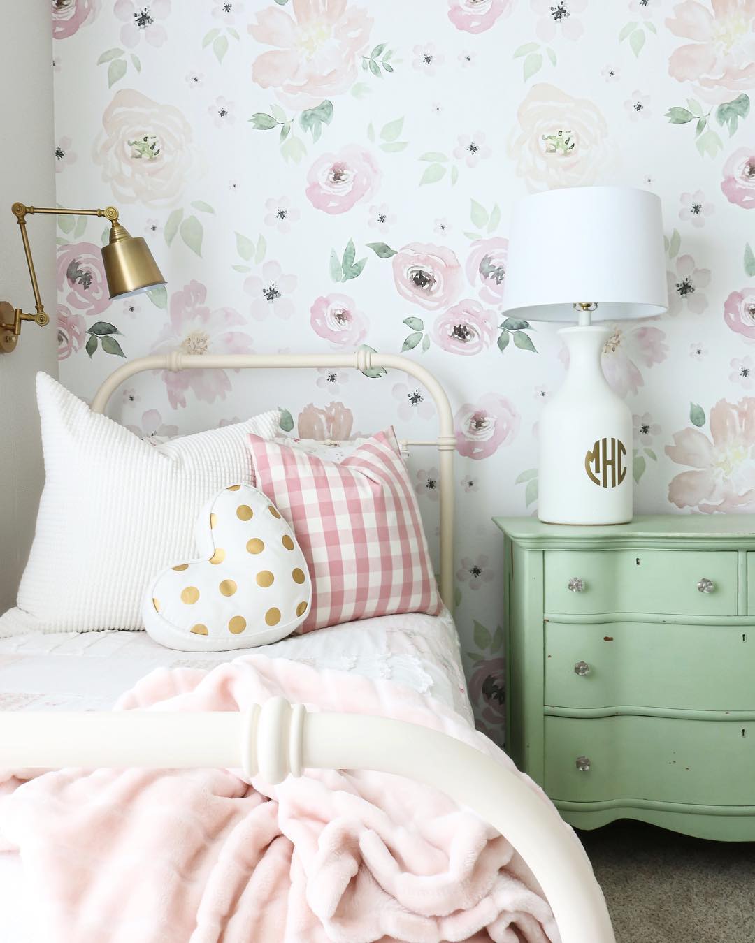 How about a floral wallpaper in pastel tones