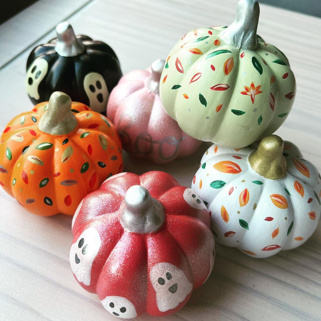 Playful Patterns on Mini Pumpkins