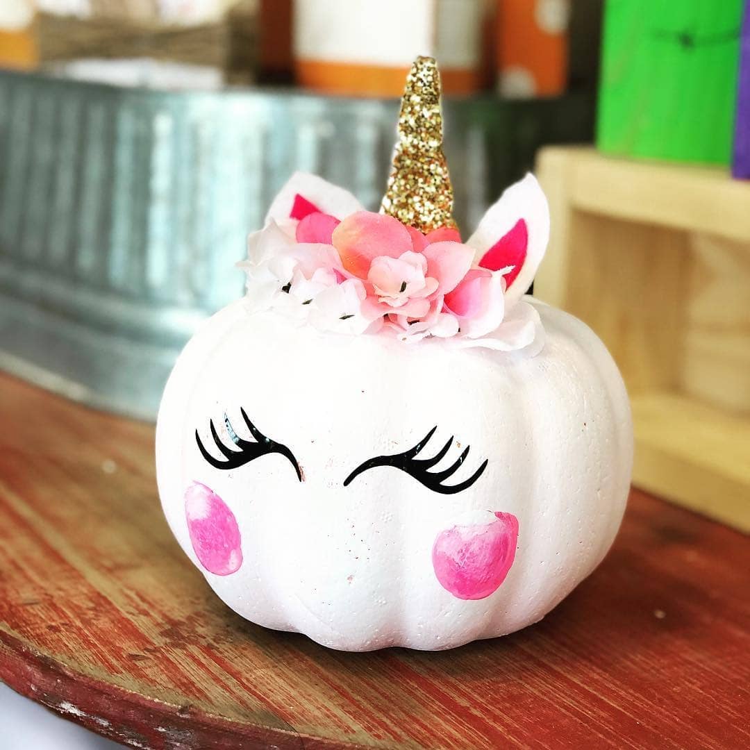 Whimsical Unicorn Pumpkin