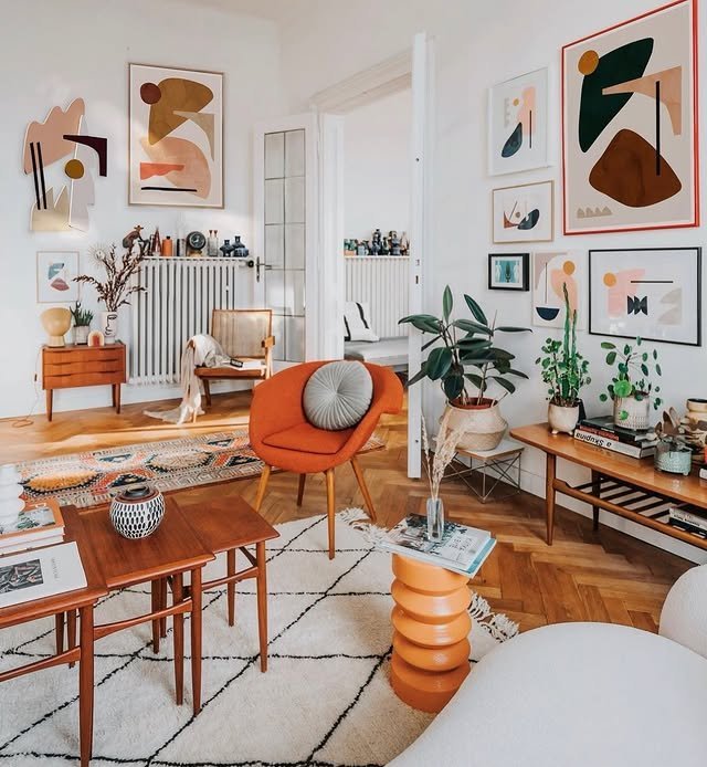 30 Bohemian Living Room Ideas: Unleash Your Free Spirit with Boho Decor! 19 MidCentury Vibes