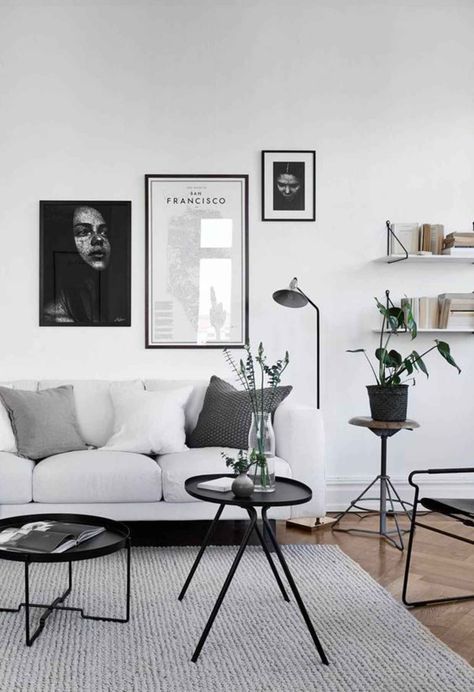 Scandinavian Chic: Monochrome Living Room Ideas