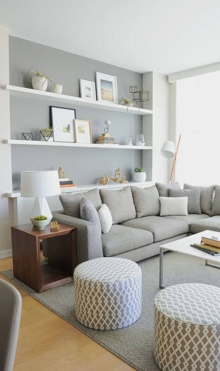 Modern Gray and White Living Room