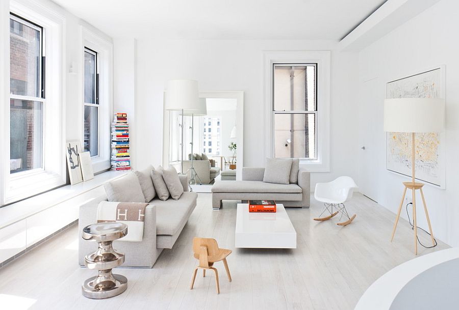 Bright and Airy Minimalist Living Room