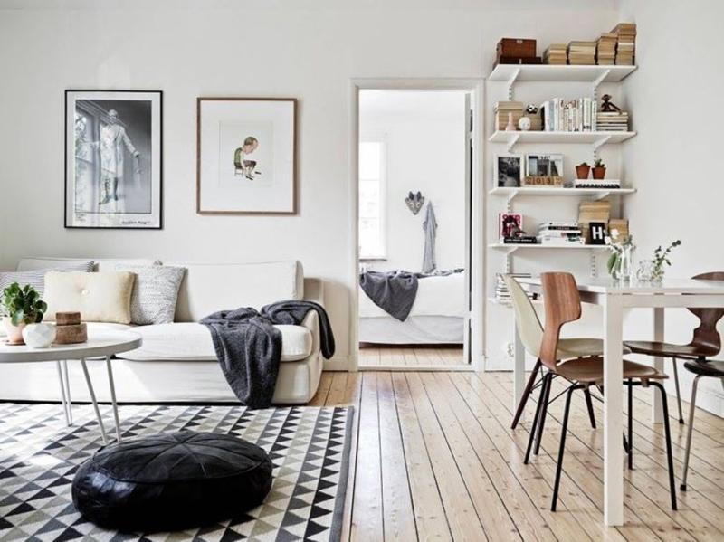 Bright and Minimal Scandinavian Living Room