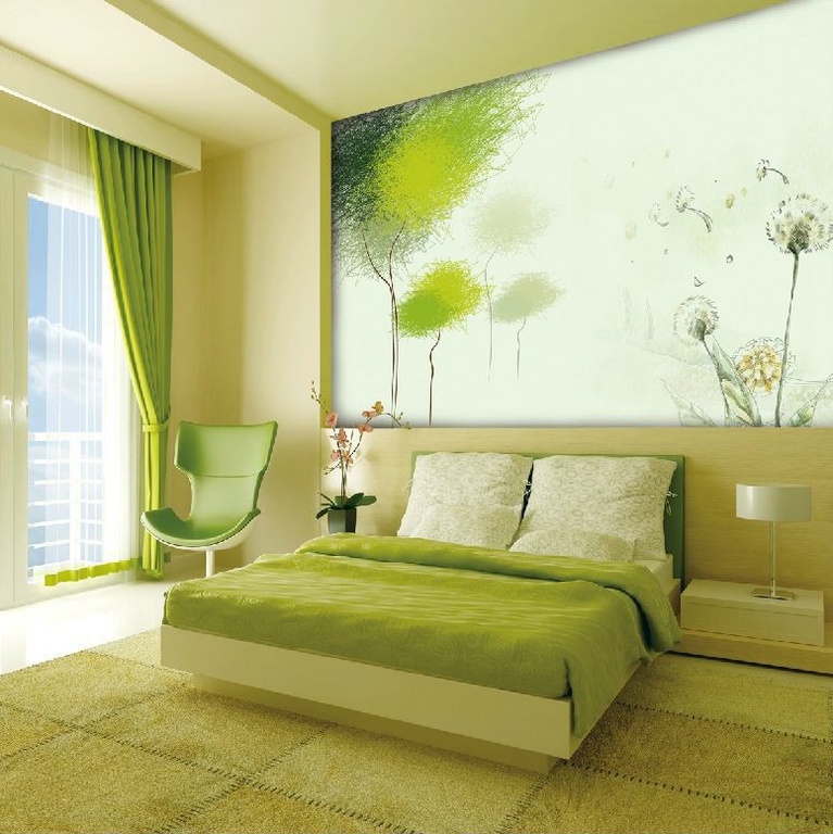 Nature-Inspired Green Bedroom Decor