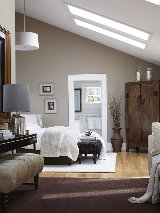 Serene Luxury Master Bedroom with a Treehouse Feel