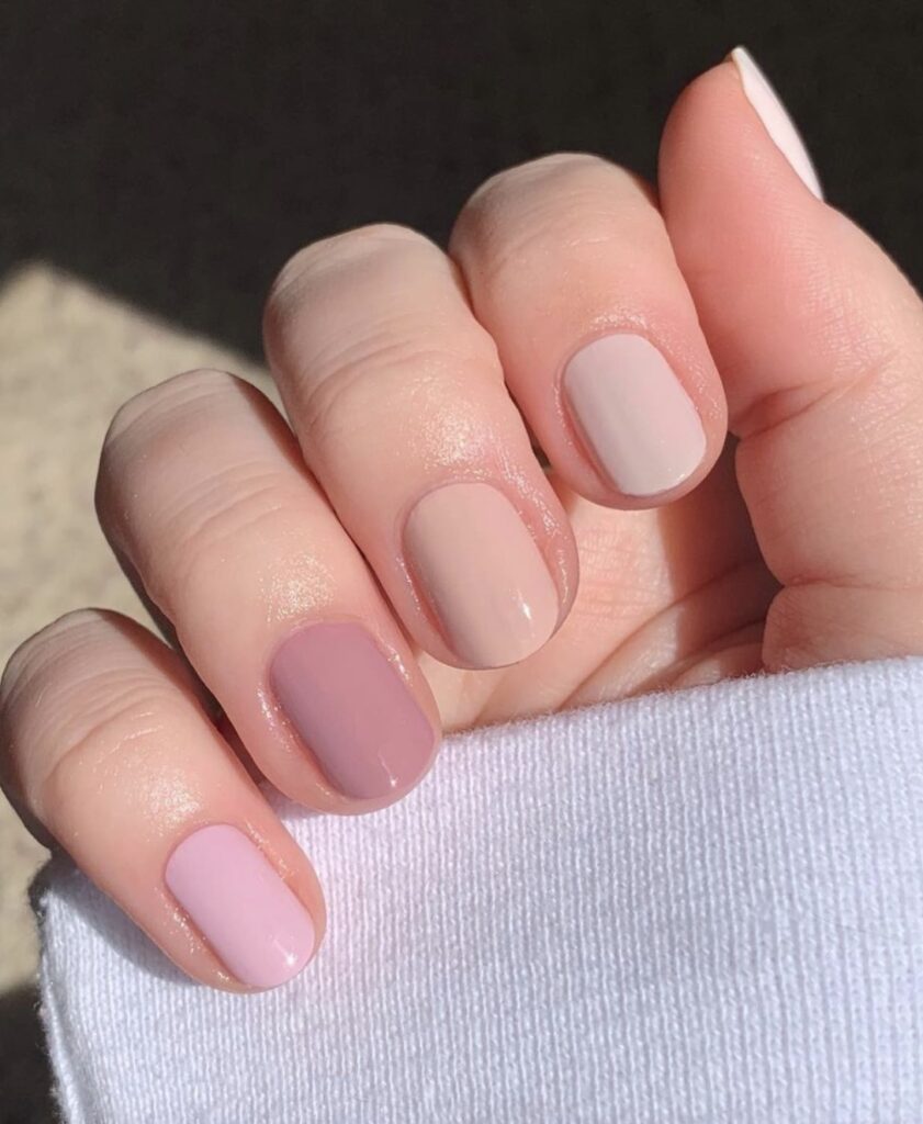 Different shades of nude