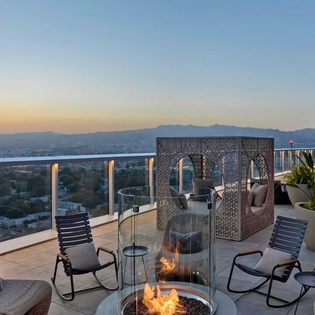 20 Modern Outdoor Fire Pit Ideas: Sleek Designs for Any Home 8 Fire Pit for Rooftop or Balcony Spaces