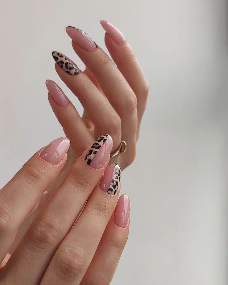 Nude with Leopard Print Accents