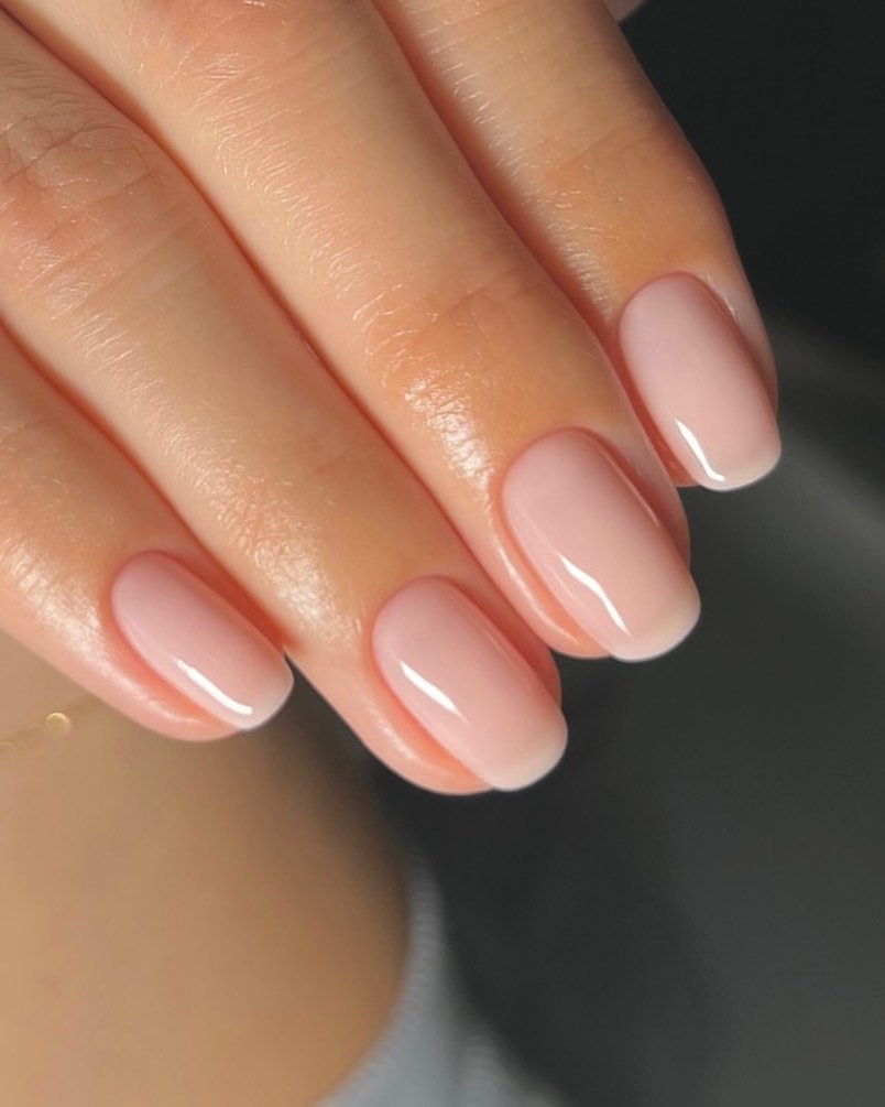 Pink Ombre Short Nails