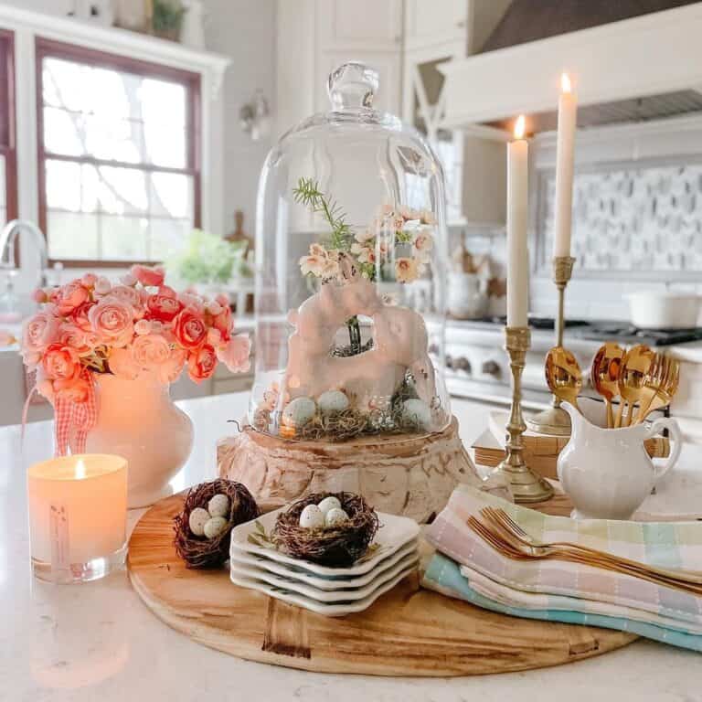 Spring Kitchen Island Decor