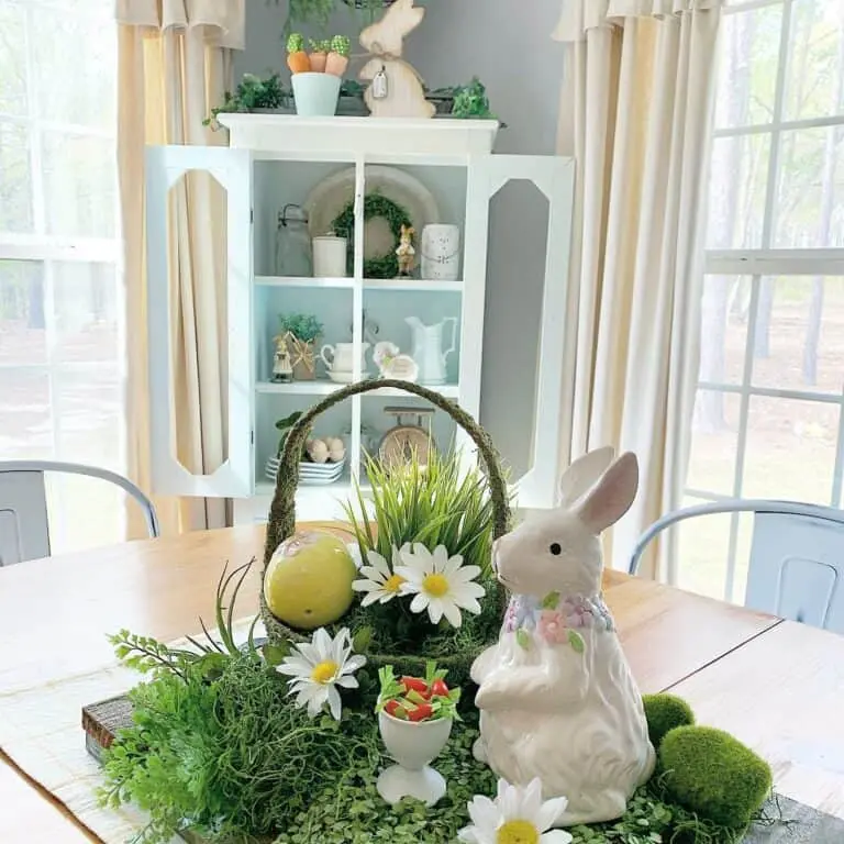 White Dining Room Corner Hutch with Doors