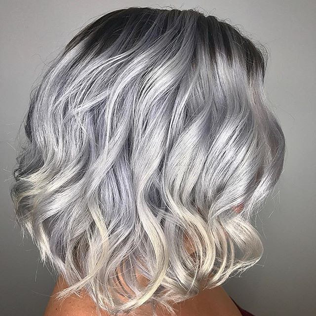 Charcoal to Platinum Gray Waves