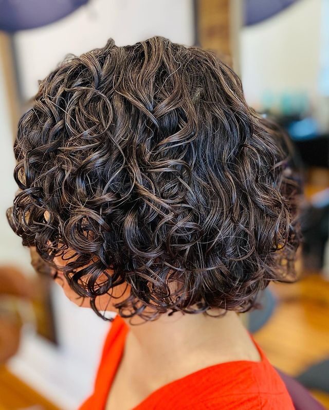 Curly Layered Bob