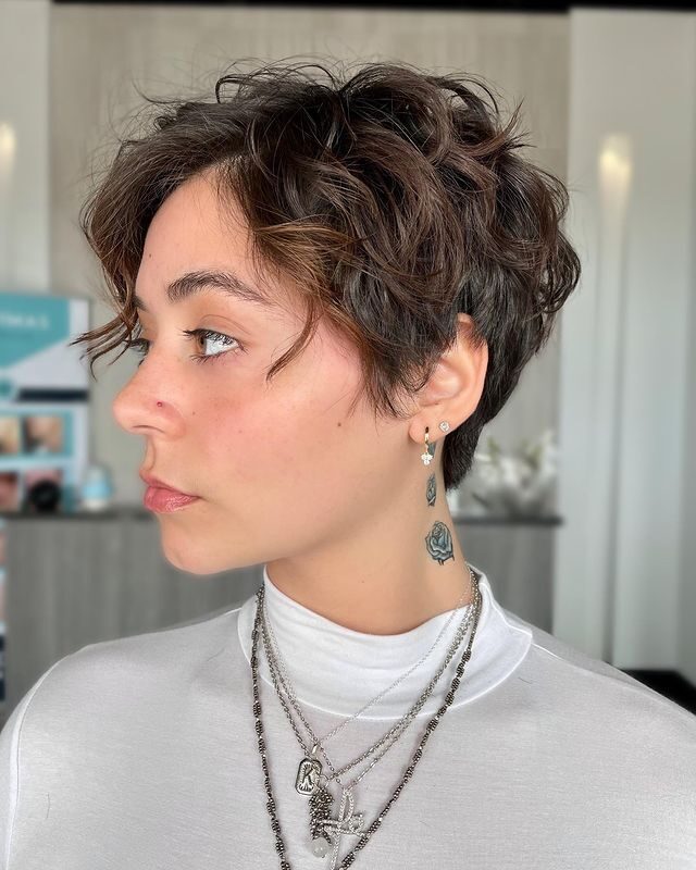 Curly Layered Pixie