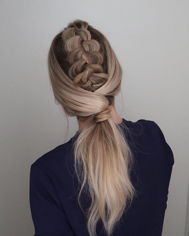 Dutch Braided Ponytail